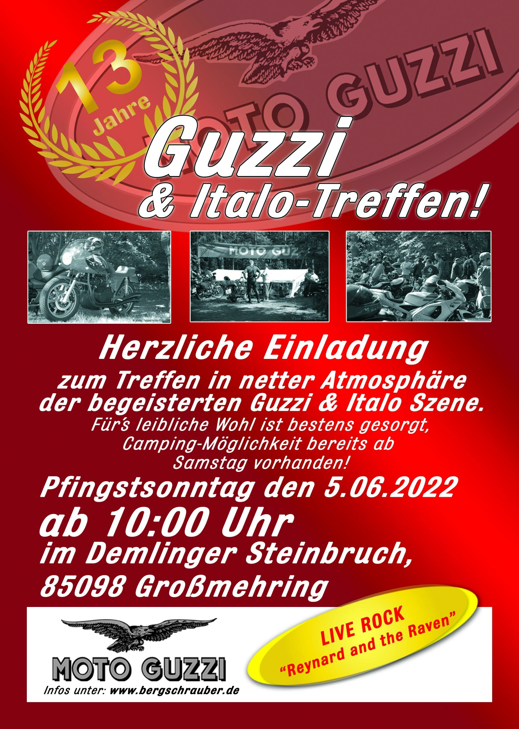 13. Guzzi & Italo-Treffen der Bergschrauber im Demlinger Steinbruch